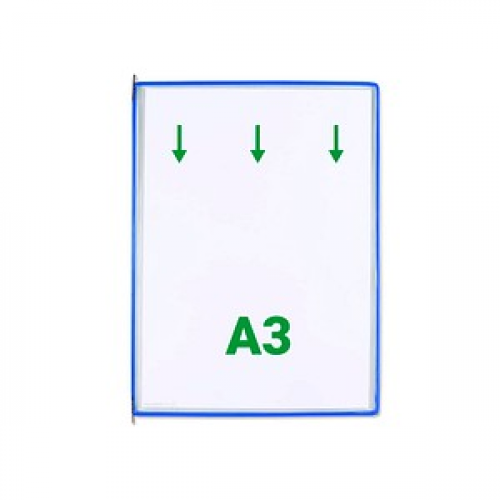 20 tarifold Sichttafeln DIN A3 blau, Öffnung oben