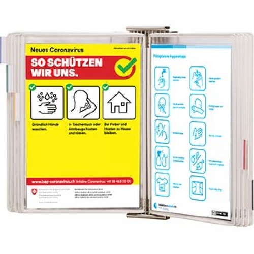 tarifold Sichttafelsystem Sterifold 414562 DIN A4 weiß mit 10 St. Sichttafeln