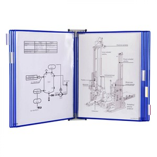 tarifold Wand-Sichttafelsystem 418101 DIN A3 blau mit 10 St. Sichttafeln