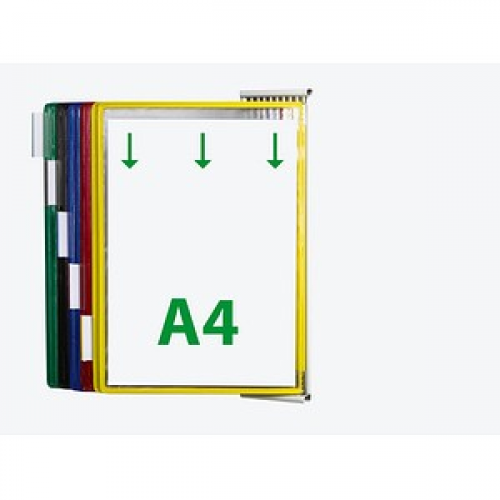 tarifold Wand-Sichttafelsystem 424109 DIN A4 farbsortiert mit 10 St. Sichttafeln