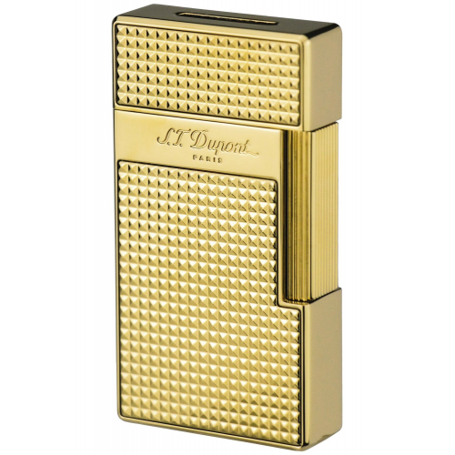 S.T. Dupont 025009 Feuerzeug Big D Goldfarben Diamantiert