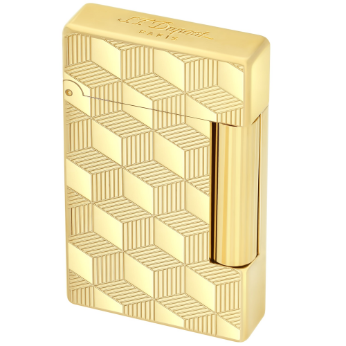 S.T. Dupont 020841 Feuerzeug Initial Cube Goldfarben