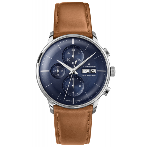 Junghans 27/4526.02 Meister Chronoscope Herrenuhr Automatik Cognacfarben