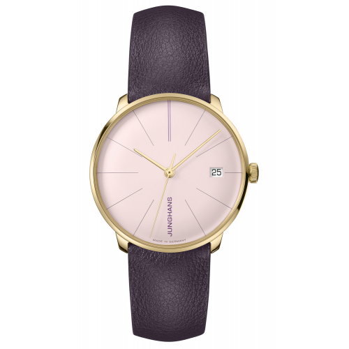 Junghans 27/7232.00 Meister Fein Damenuhr Kleine Automatic Lila/Goldfarben