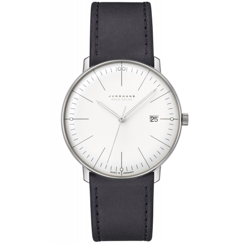 Junghans 59/2020.02 max bill Herren-Funkuhr Mega Solar Titan mit Saphirglas