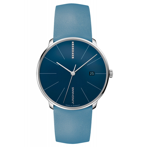 Junghans 27/4356.00 Damenuhr Meister Fein Automatic mit Diamanten Blau