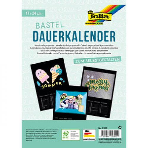 folia Kalender zum Selbstgestalten 17,0 x 24,0 cm jahresunabhängig