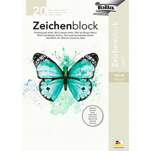 20 folia Zeichenblock gekörnt DIN A4