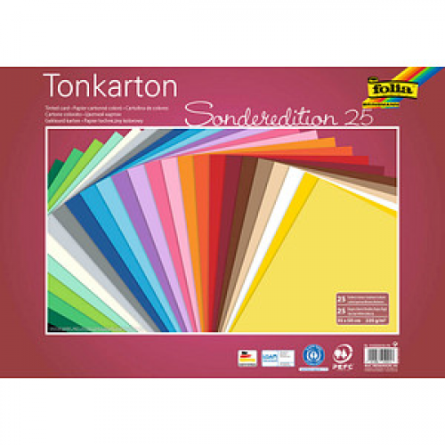 folia Fotokarton Sonderedition 25 farbsortiert 220 g/qm 25 St.