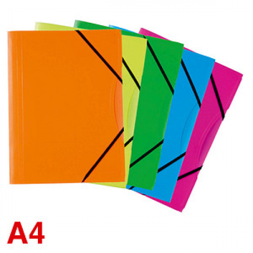 5 folia Sammelmappen NEON DIN A4 farbsortiert