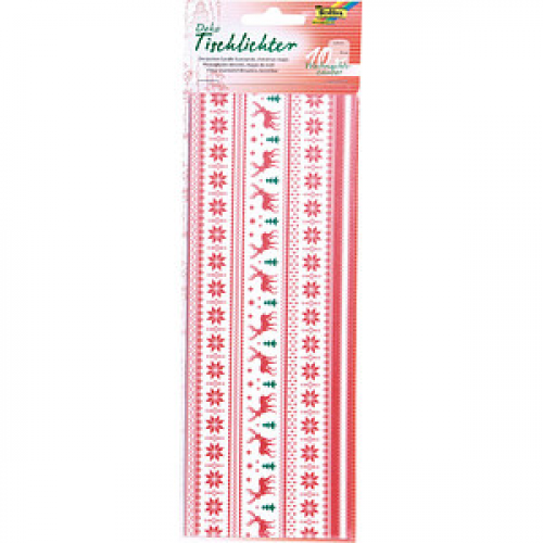 folia Transparentpapier Tischlichter Weihnachtszauber 10,0 x 27,0 cm 115 g/qm, 10 Blatt