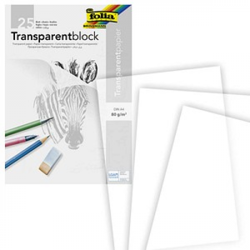 folia Transparentpapier 80 g/qm, 25 Blatt