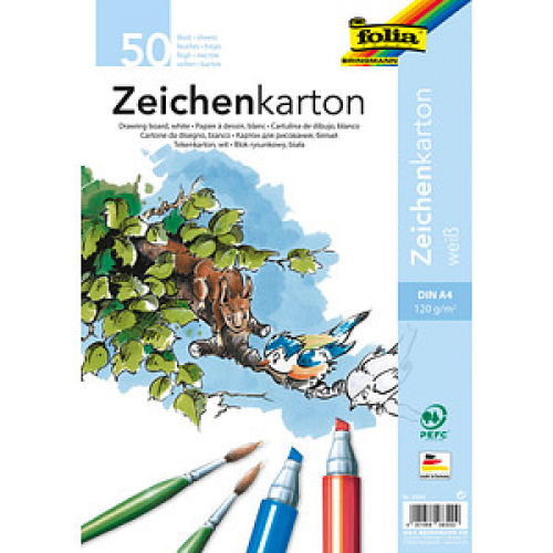 50 folia Zeichenkarton DIN A4