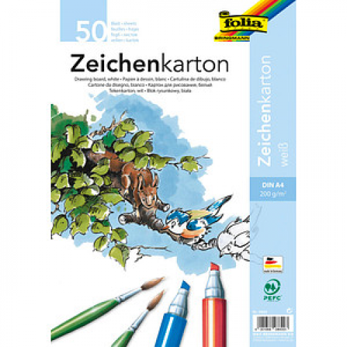 50 folia Zeichenkarton DIN A4