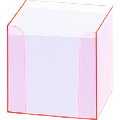 folia Zettelbox LUXBOX transparent inkl. 800 Notizzettel weiß