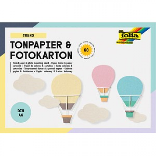 folia Tonpapier farbsortiert 130/300 g/qm 1 Block