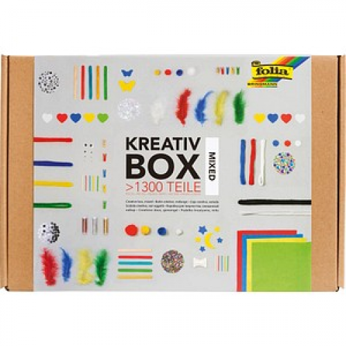 folia Bastelset Kreativbox mixed 1.300-tlg. mehrfarbig