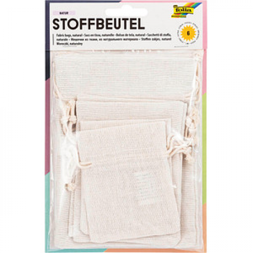 folia Stoffsäckchen Uni 8,0/10,0/13,0 x 10,0/130,/18,0 cm 1 Pack