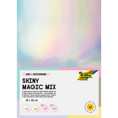 folia Bastelset Shiny Magic Mix irisierend 12 Blatt