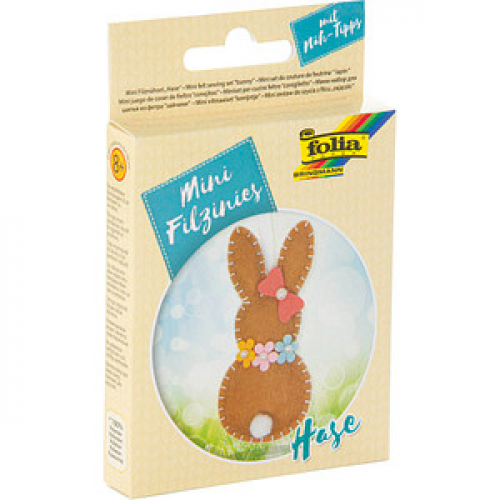 folia Nähset Mini Filzinies Hase mehrfarbig