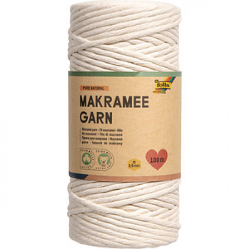 folia Makramee Garn natur Pure natural