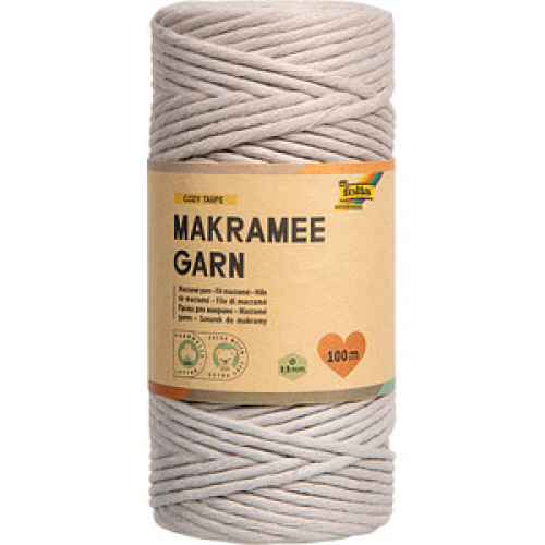 folia Makramee Garn taupe Cozy taupe