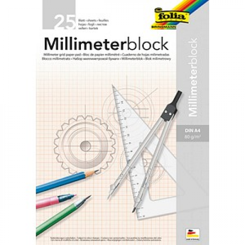 folia Millimeterblock DIN A4 Millimeter