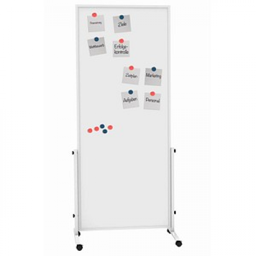 MAUL mobiles Whiteboard easy2move 75,0 x 180,0 cm weiß kunststoffbeschichteter Stahl