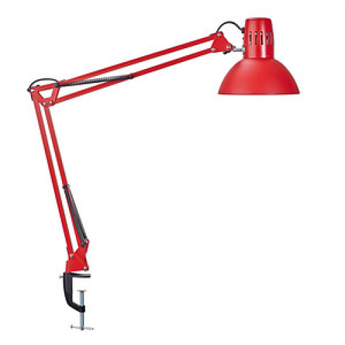 MAUL MAULstudy Schreibtischlampe rot mit Tischklemme