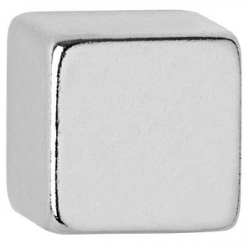 MAUL Magnete silber, Metall 1,0 x 1,0 x 1,0 cm, 10 St.