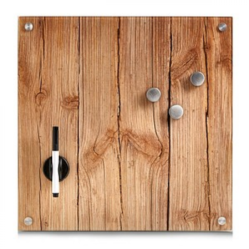 Zeller Glas-Magnettafel 40,0 x 40,0 cm Wood