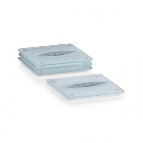 Zeller Untersetzer transparent 10,0 x 10,0 cm 4-tlg.