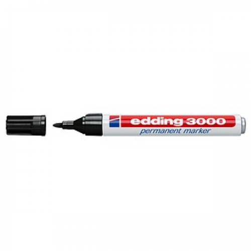 edding 3000 Permanentmarker schwarz 1,5 - 3,0 mm, 1 St.