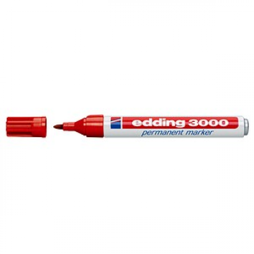 edding 3000 Permanentmarker rot 1,5 - 3,0 mm, 1 St.