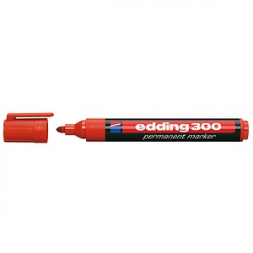 edding 300 Permanentmarker rot 1,5 - 3,0 mm, 10 St.