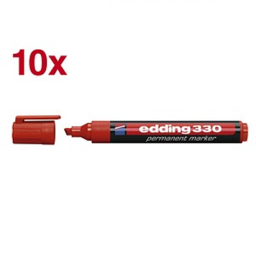 edding 330 Permanentmarker rot 1,0 - 5,0 mm, 10 St.