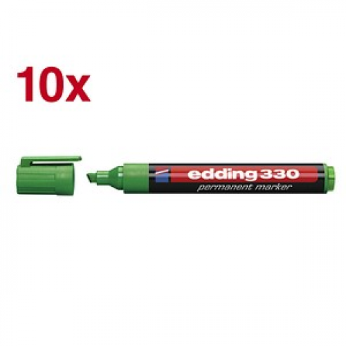 edding 330 Permanentmarker grün 1,0 - 5,0 mm, 10 St.