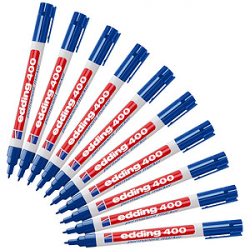 edding 400 Permanentmarker blau 1,0 mm, 10 St.