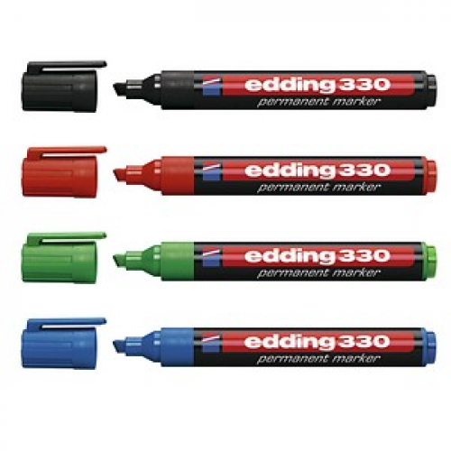 edding 330 Permanentmarker farbsortiert 1,0 - 5,0 mm, 4 St.