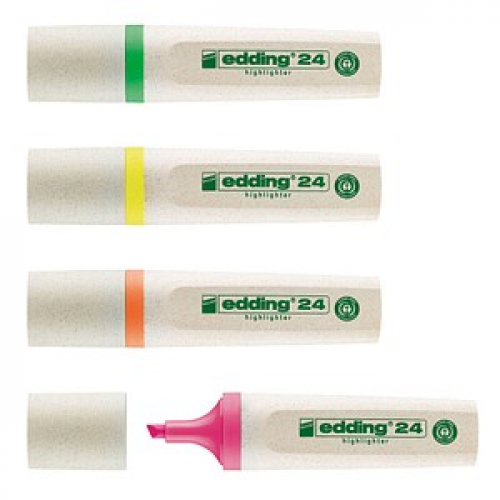 edding Highlighter 24 EcoLine Textmarker farbsortiert, 4 St.