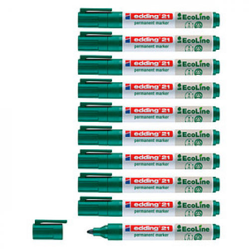 edding 21 EcoLine Permanentmarker grün 1,5 - 3,0 mm, 10 St.