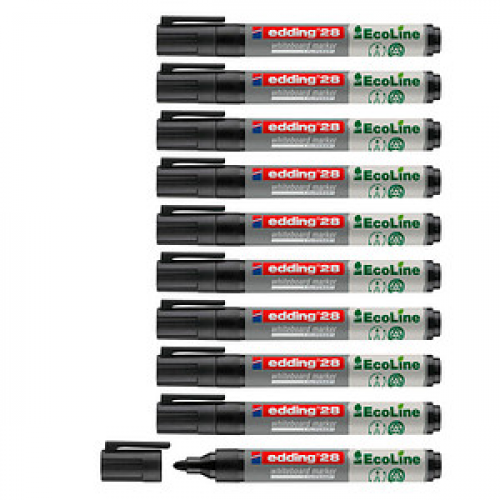 edding 28 Ecoline Whiteboard-Marker-Set schwarz 1,5 - 3,0 mm, 10 St.