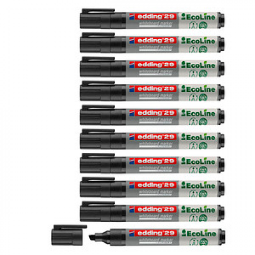 edding 29 Ecoline Whiteboard-Marker schwarz 1,0 - 5,0 mm, 10 St.