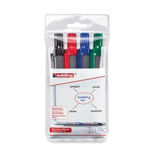 edding retract 12 Whiteboard-Marker farbsortiert 1,5 - 3,0 mm, 4 St.