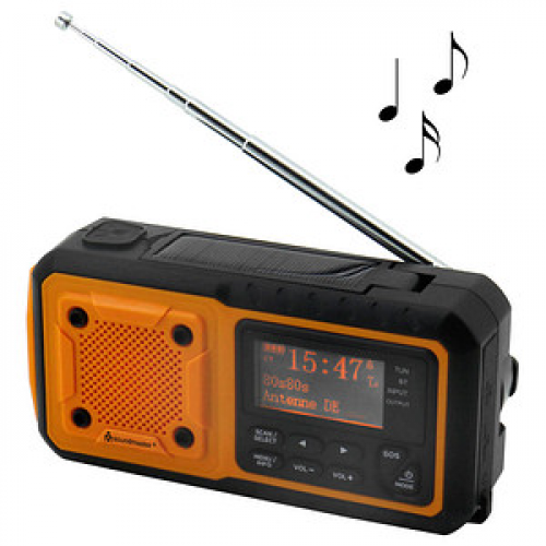 soundmaster DAB112OR Kurbelradio schwarz, orange