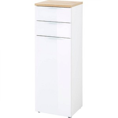 GERMANIA Badschrank PESCARA weiß, navarra-eiche 39,0 x 34,0 x 112,0 cm