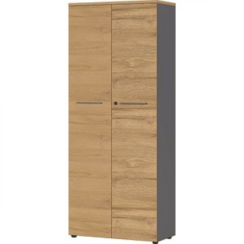 GERMANIA Aktenschrank Agenda Home, 4237-564 grafit, grandson-eiche 4 Fachböden 80,0 x 40,0 x 197,0 cm