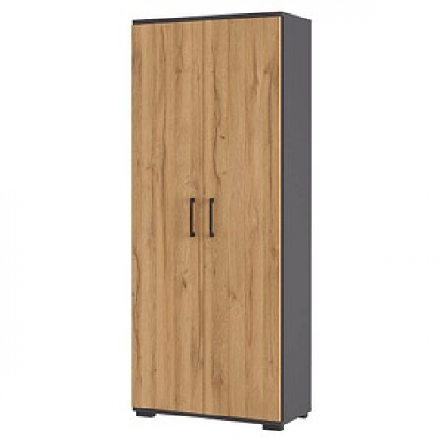 GERMANIA Aktenschrank Profi 3.0, 4250-564 grafit, grandson-eiche 4 Fachböden 80,0 x 40,0 x 200,0 cm