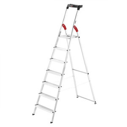 Hailo Haushaltsleiter L60 StandardLine alu 7 Sprossen, H: 232,0 cm