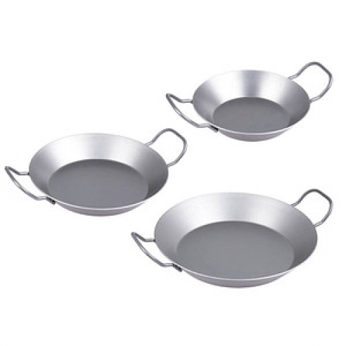 chg Servierpfannen-Set silber 20 cm + 24 cm + 28 cm